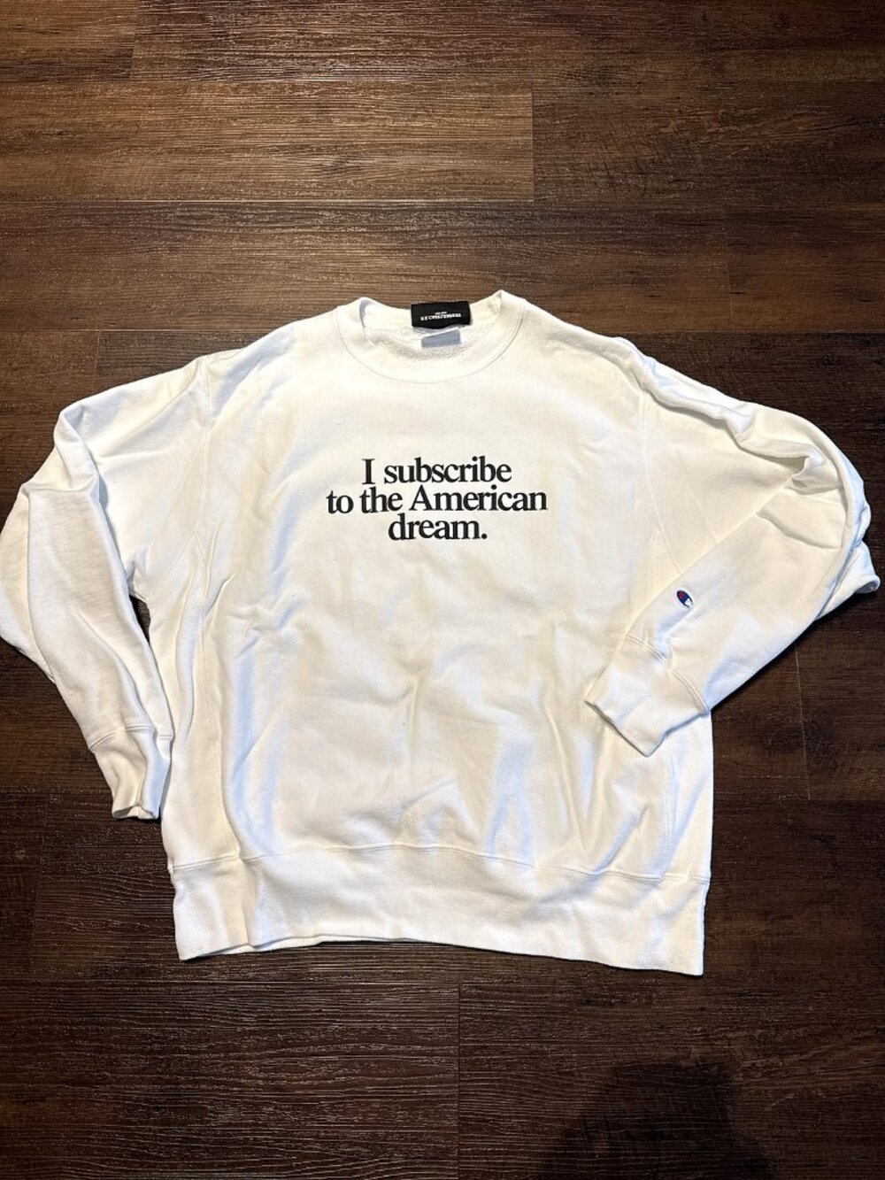 F.E. Castleberry x Champion WSJ I Subscribe to the American Dream Crew L New